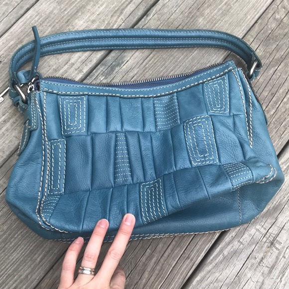 Funky patchwork FOSSIL with key FOB - Picture 3 of 5